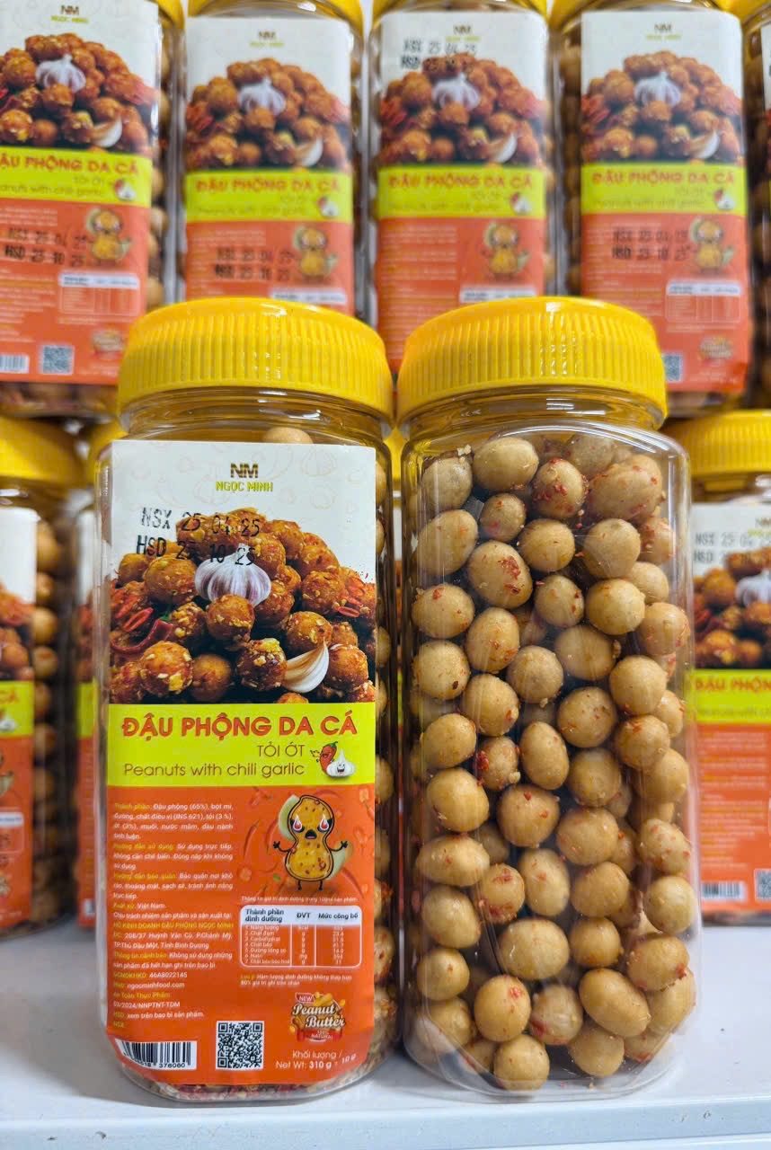 Đậu Phộng Da Cá Tỏi Ớt Ngọc Minh