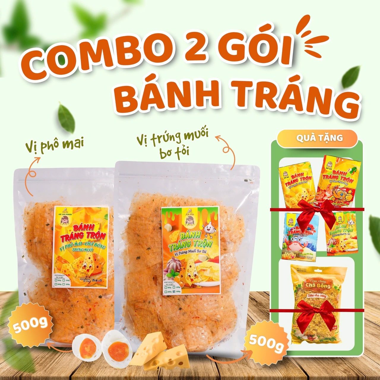 Combo 2 Gói Bánh Tráng Trộn 500g An An