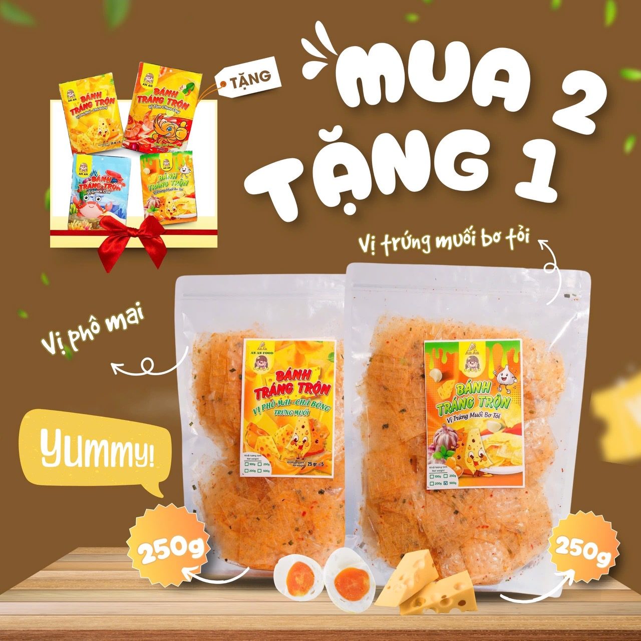 Combo Mua 2 Tặng 1 Bánh Tráng Trộn An An